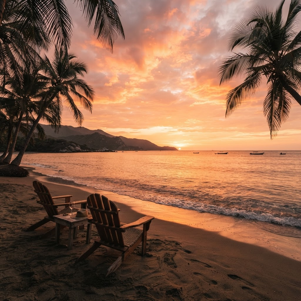 Atardecer en la playa